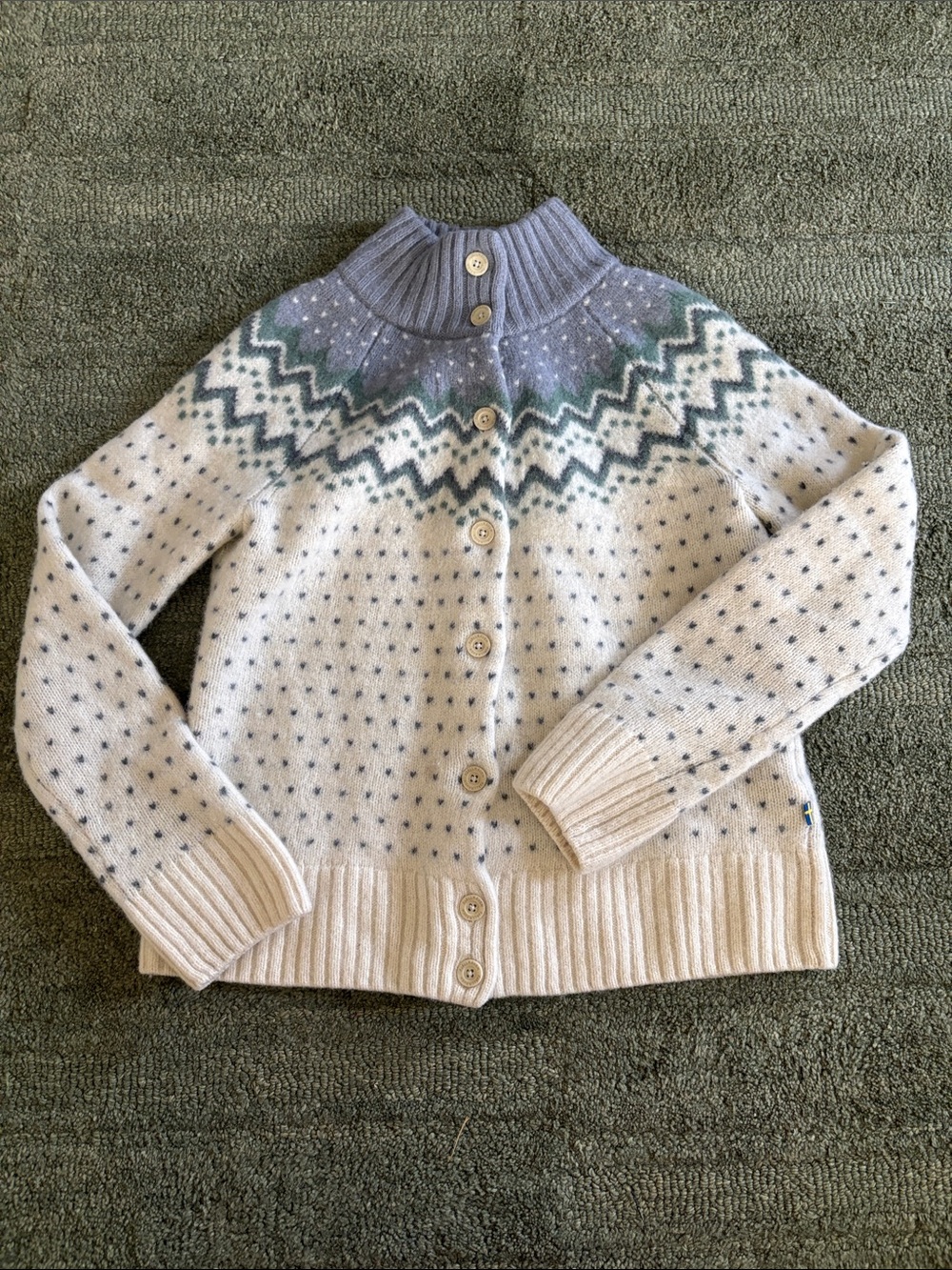 FJALL RAVEN ovik knit wool cardigan